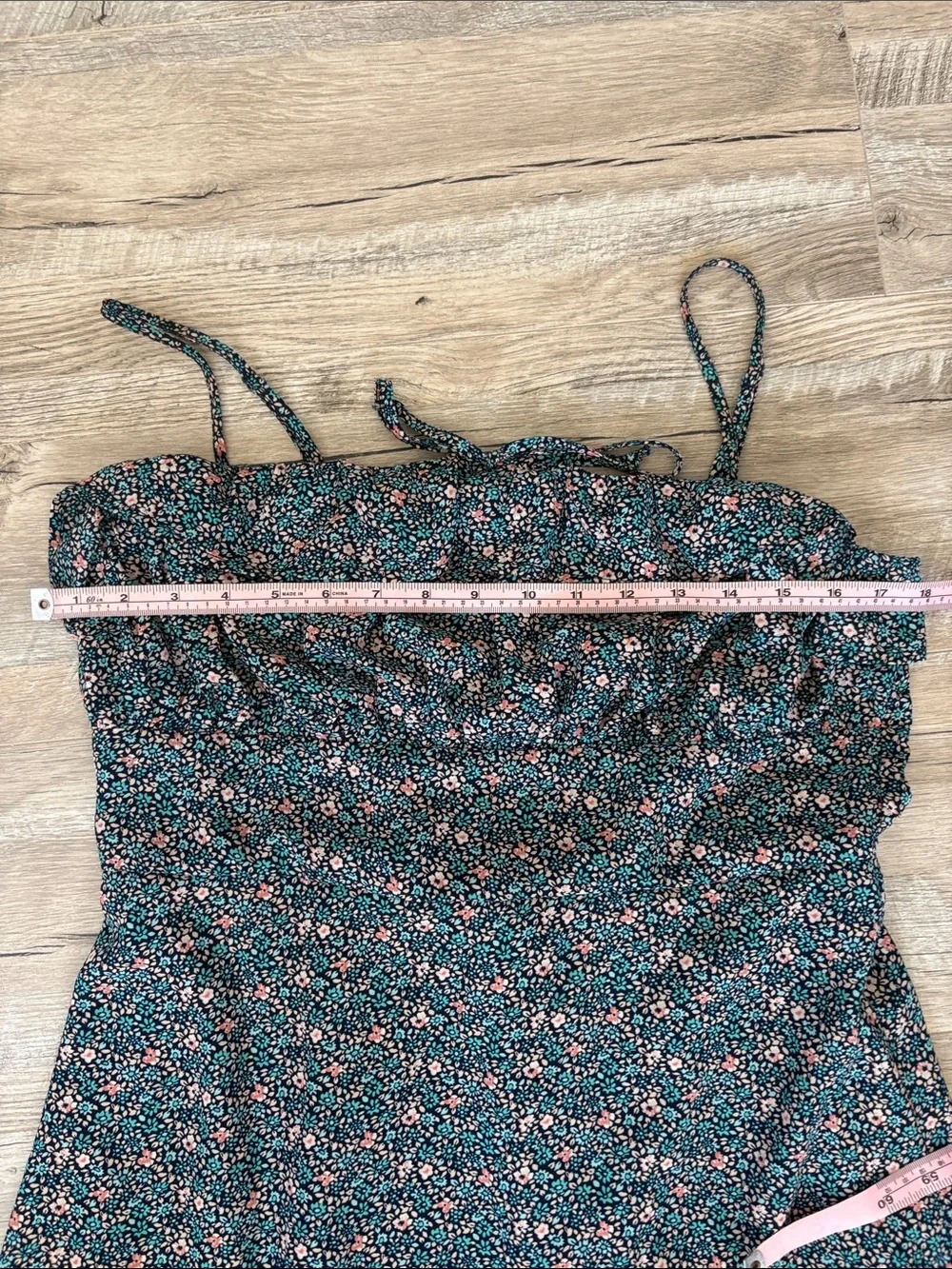 Trixxi Y2K Navy and Pink Floral Midi Sundress - Picture 7 of 11